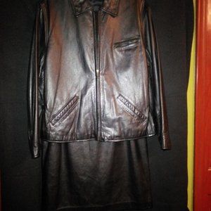 Leather Jacket & Skirt. Never been worn.